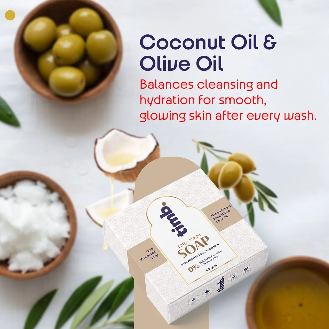 De-tan & Aromatic Bath Soap Combo | Handmade Cold Processed | Brightens | 100gms - Image 4