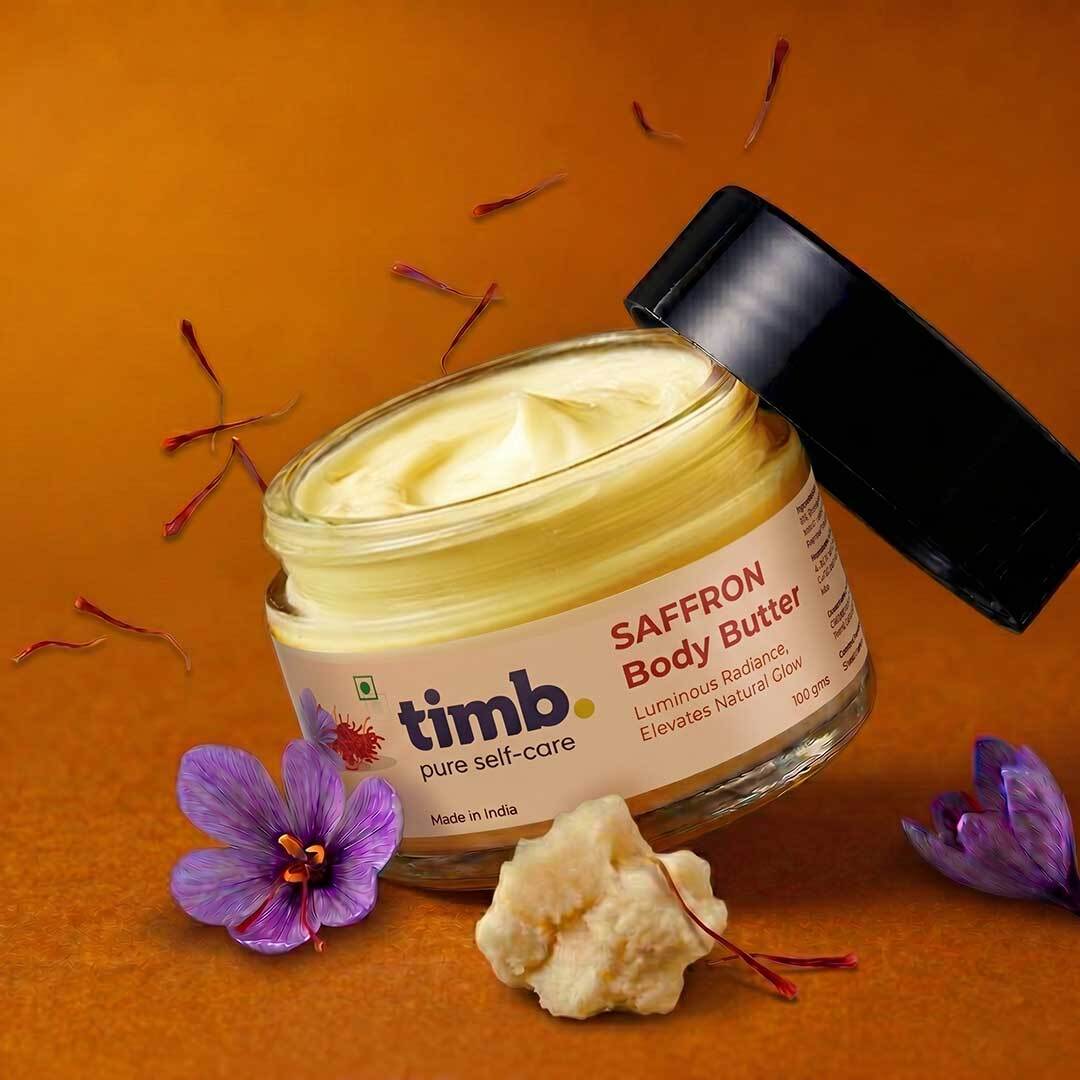 Saffron Body Butter with Shea | Aromatic Glow | Skin Moisturizer | Unisex | All Seasons | 100gm