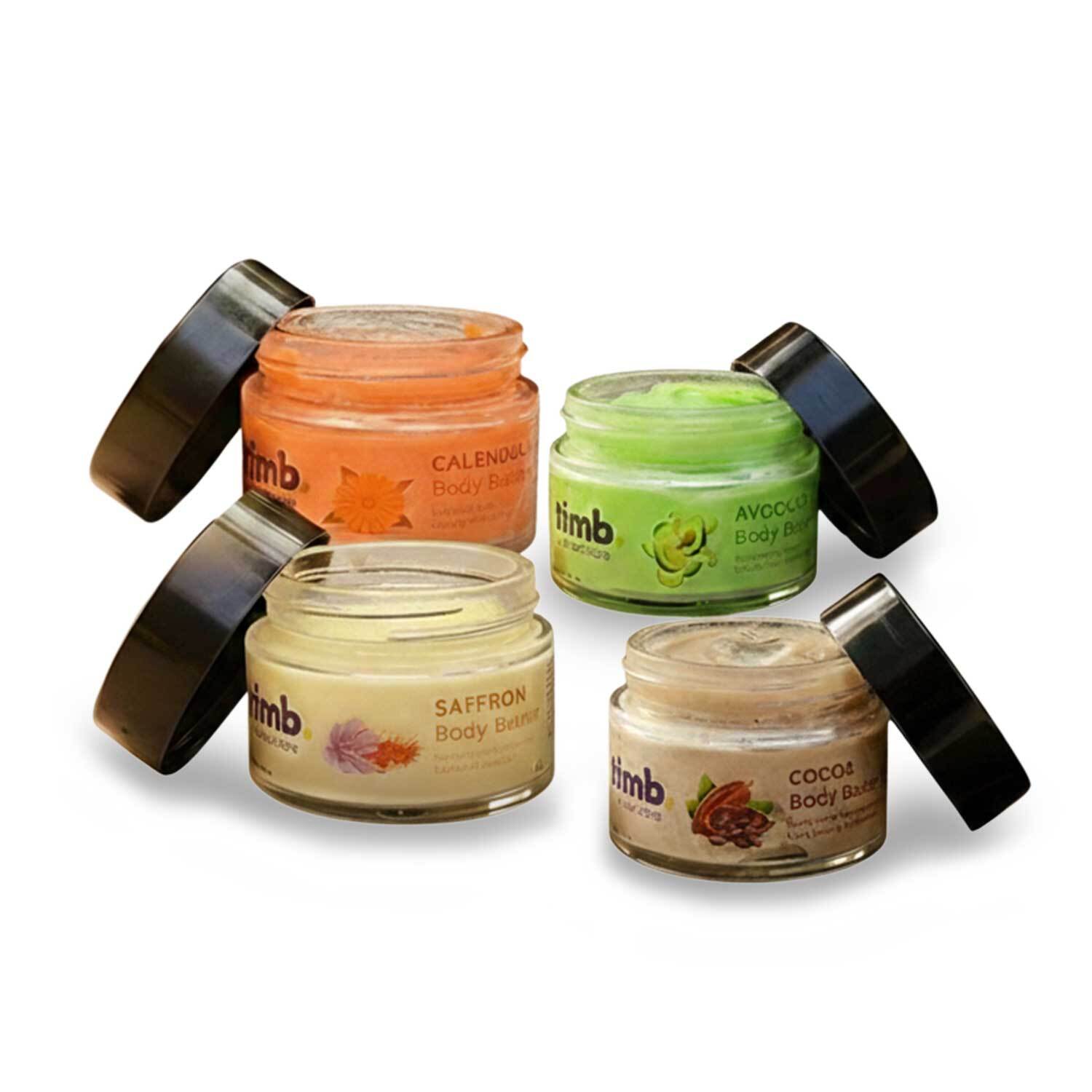 Calendula, Avocado, Cocoa, Saffron Body Butter | Dry Skin | Men & Women | All Seasons | 50gm Each