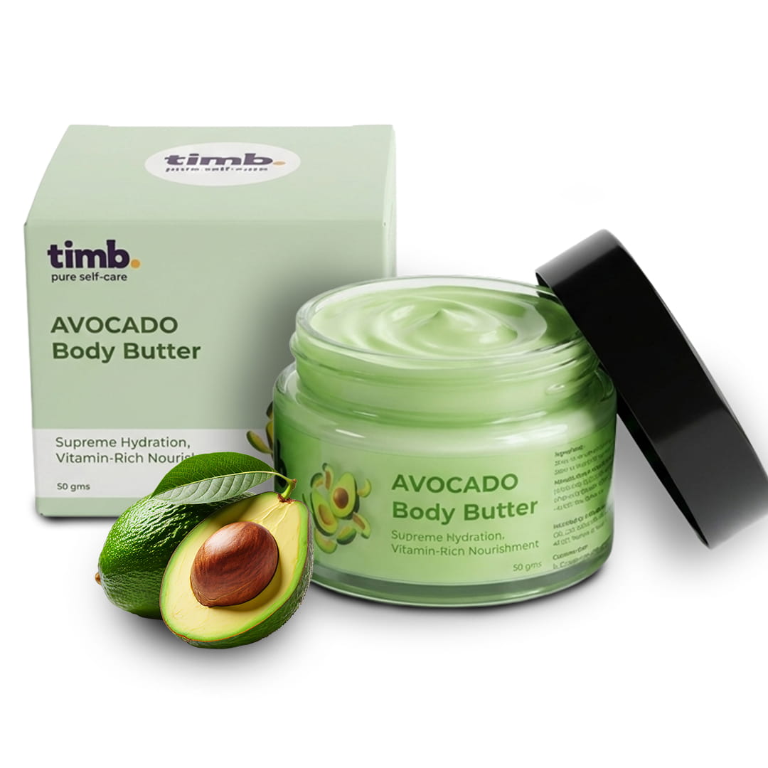 Avocado Body Butter & Night Cream | Dry Skin Moisturizer | Unisex | All Seasons | 100gm