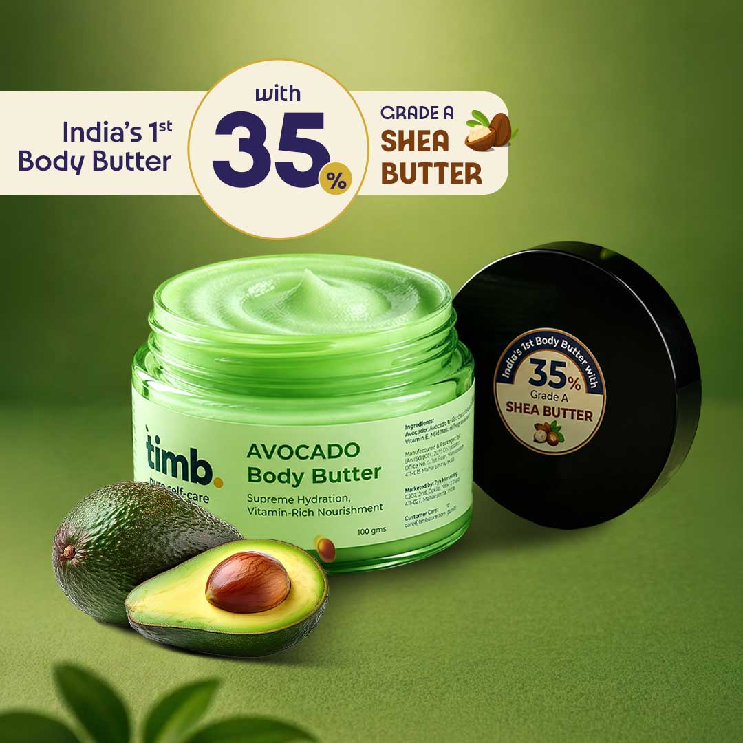 Avocado Body Butter with 35% Grade A Shea Butter | Deep Moisture & Soft Skin | 100gm