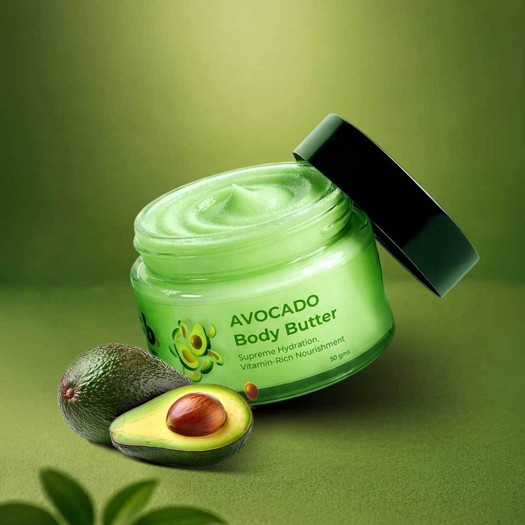 Avocado Body Butter with Shea & Night Cream | Dry Skin Moisturizer | Unisex | All Seasons | 100gm