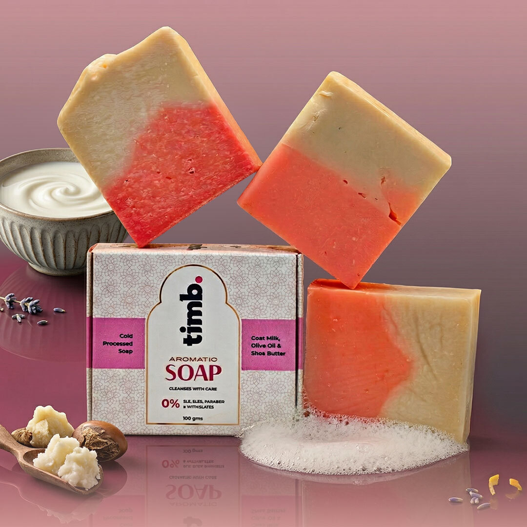 Aromatic Goat Milk Bath Soap | Handmade Cold Processed | Deep Moisture | 100gms (Pack of 3)