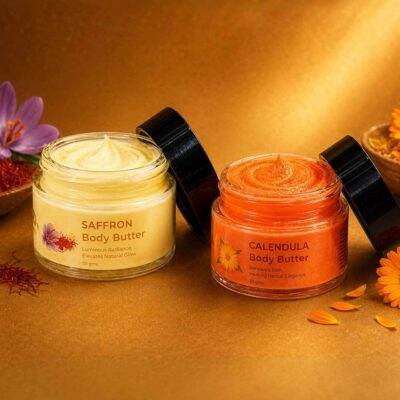 Calendula & Saffron Body Butter with Shea Butter | Dry Skin | Men & Women | All Seasons | 50gm Each